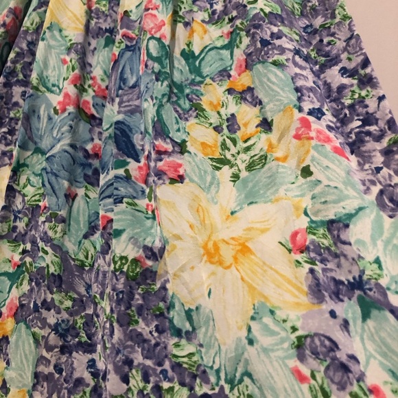 Vintage 100% Silk Floral Skirt - Picture 2 of 5
